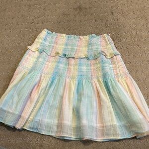Loveshackfancy rainbow skirt